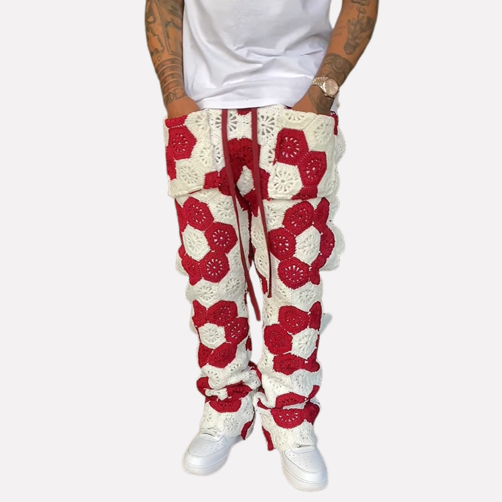 Men's Woven Floral Trousers