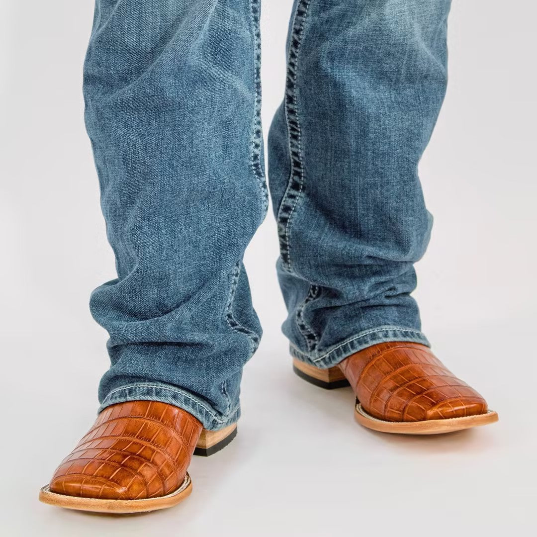Cognac American Alligator Boots