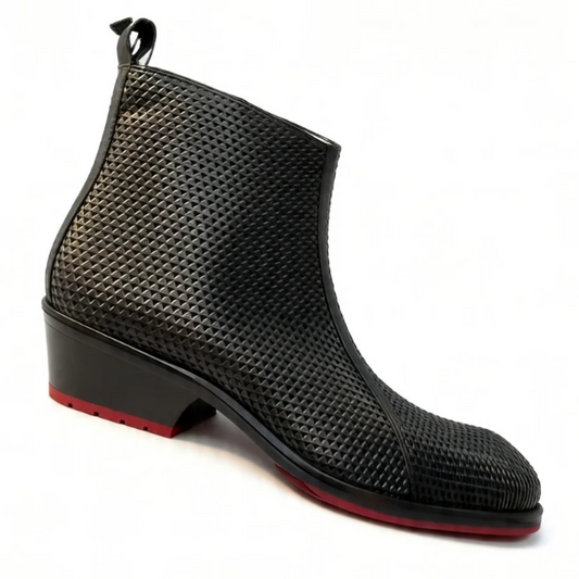 Black Diamond-Quilted Chelsea Boots